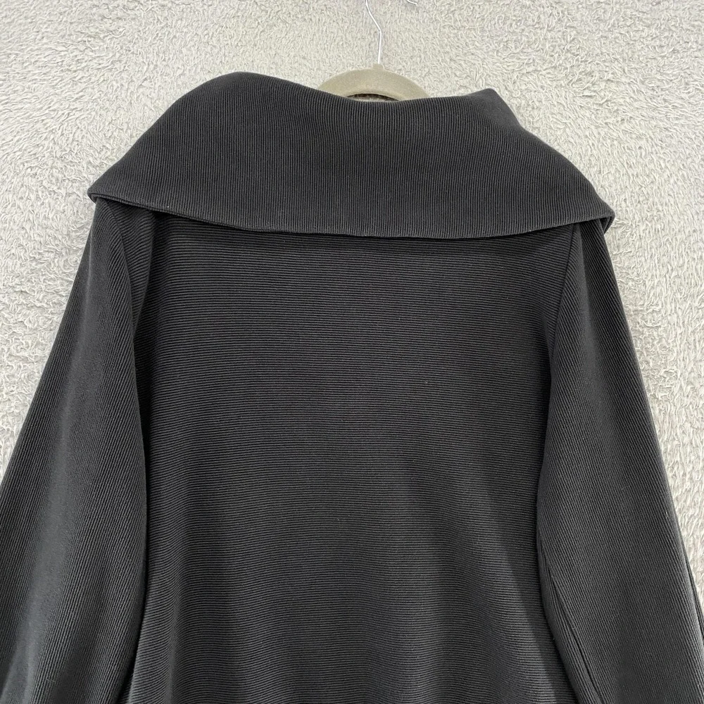 Varley Vine Sweatshirt Womens Small Black Half Zip Collared Ribbed Sweater Knit - Picture 9 of 11